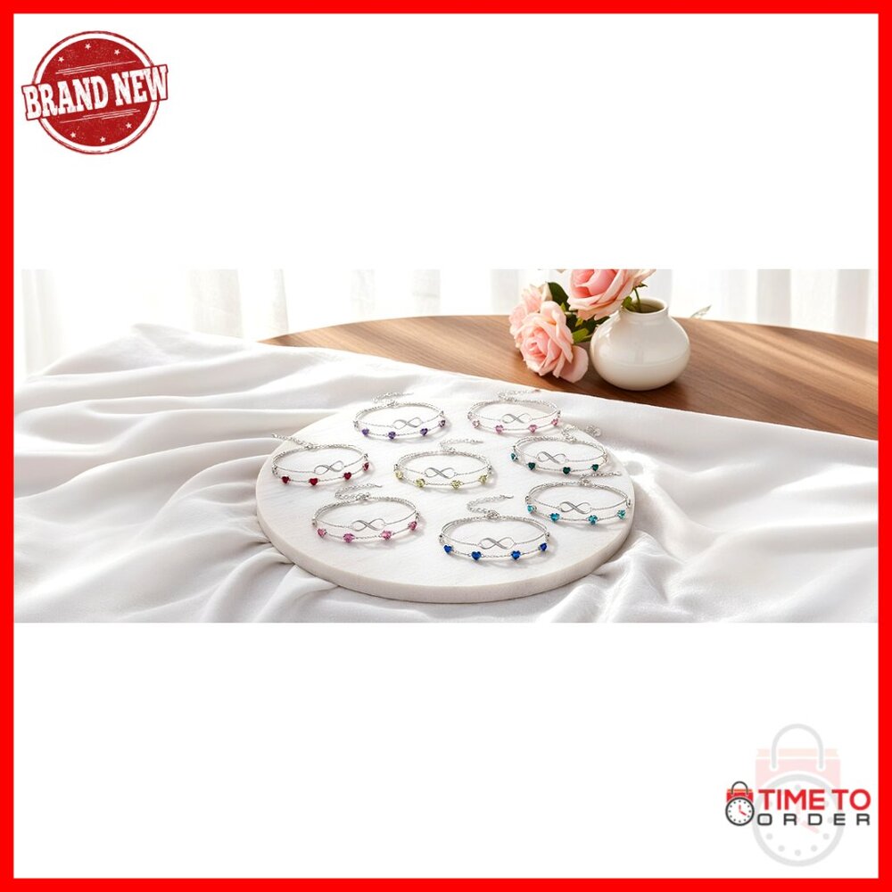 Sterling Silver Adjustable Infinity Birthstone Ch… - image 7